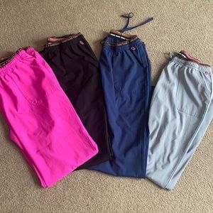 Heart soul scrub pants pink and grey bottoms only size large! Great condition!